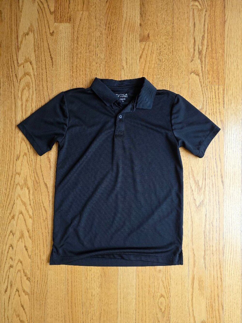 Nautica Boy's Short Sleeve Polo | Large 14-16 | Black School Uniform